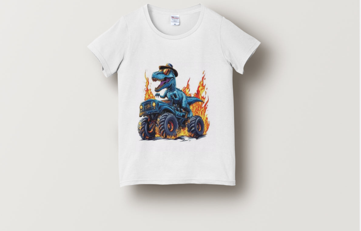 Boys Dinosaur Truck Shirts
